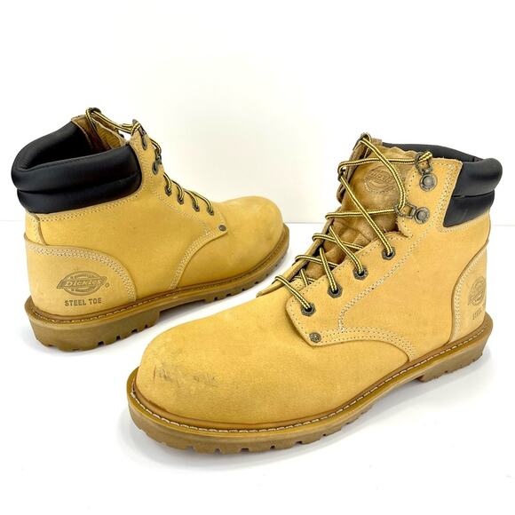 Dickies Raider Plus-ST EH Men Work Safety Boots Size 13 Yellow Leather Steel Toe - Picture 1 of 16